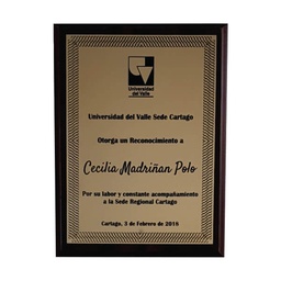 [SM-BM-02] Reconocimiento placa sublimada sobre base de madera 15X20cm